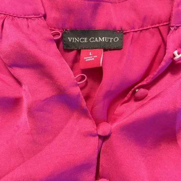 Vince Cammuto Blouse in Fuchsia Pink Size L NWT - Picture 2 of 8